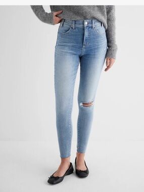 Express High Rise Distressed Skinny Jeans - Size 2